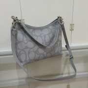 Uubags Coach Laurel Large Bag In Signature Canvas Gold/Grey 31x23x10cm - 4