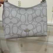 Uubags Coach Laurel Large Bag In Signature Canvas Gold/Grey 31x23x10cm - 6
