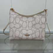 Uubags Coach Laurel Shoulder Bag In Sketch Signature Canvas Gold/Beige 28x18x11cm - 1