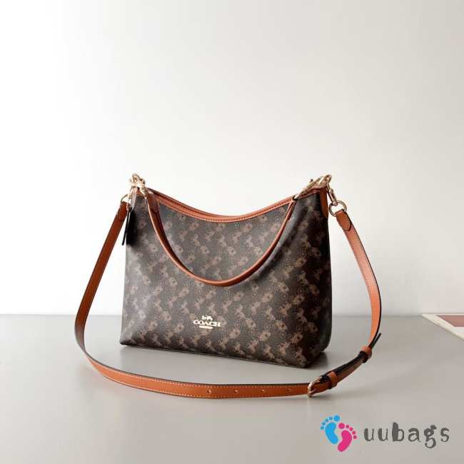 Uubags Coach Laurel Bag In Signature Canvas Gold/Walnut/Brown 28.5x24x9cm - 1