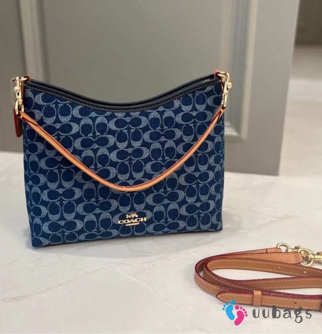 Uubags Coach Laurel Shoulder Bag In Signature Denim Im/Denim/Natural 28.5x24x9cm - 1