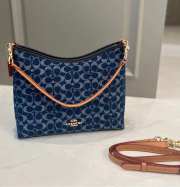 Uubags Coach Laurel Shoulder Bag In Signature Denim Im/Denim/Natural 28.5x24x9cm - 1