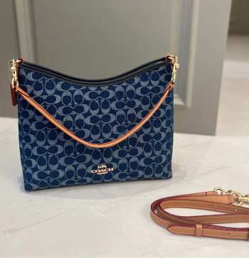 Uubags Coach Laurel Shoulder Bag In Signature Denim Im/Denim/Natural 28.5x24x9cm