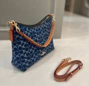 Uubags Coach Laurel Shoulder Bag In Signature Denim Im/Denim/Natural 28.5x24x9cm - 5