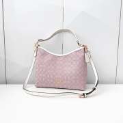 Uubags Coach Laurel Shoulder Bag In Signature Canvas White/Pink 28x18x11cm - 1