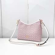 Uubags Coach Laurel Shoulder Bag In Signature Canvas White/Pink 28x18x11cm - 6