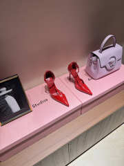 Uubags Christian Louboutin Kate patent leather pumps in red 10cm - 2