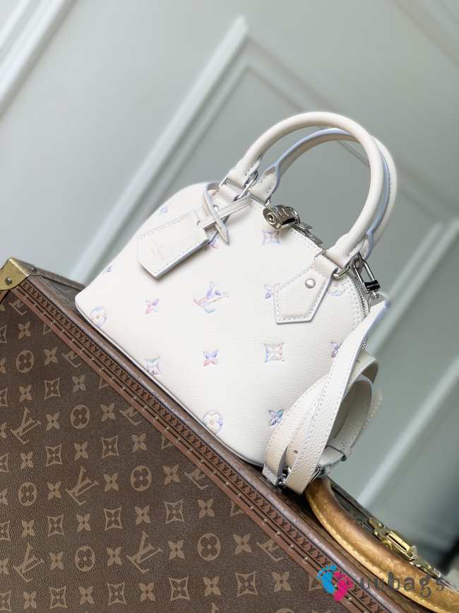 Uubags Louis Vuitton M2A086 Alma BB Bag Monogram Empreinte Pattern In Link Quartz 23.5x17.5x11.5cm - 1