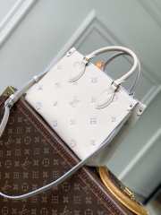 Uubags Louis Vuitton M29976 OnTheGo PM Bag Monogram Empreinte Pattern In Link Quartz 25x19x11.5cm - 2