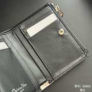 Uubags Lady Dior Dahlia Wallet White and Black Two-Tone Cannage Lambskin 12x9x2cm - 2