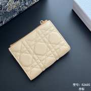 Uubags Lady Dior Dahlia Wallet Beige and Light Brown Two-Tone Cannage Lambskin 12x9x2cm - 5