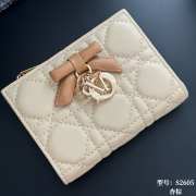 Uubags Lady Dior Dahlia Wallet Beige and Light Brown Two-Tone Cannage Lambskin 12x9x2cm - 2