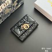 Uubags Lady Dior Glycine Wallet Black Cannage Lambskin 11x7.5x3cm - 1