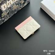 Uubags Dior Qixi Lady Dior Freesia Card Holder Two-Tone Latte and Ballet Pink Cannage Lambskin 10.5x8x0.5cm - 5