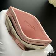 Uubags Dior Qixi Lady Dior Freesia Card Holder Two-Tone Latte and Ballet Pink Cannage Lambskin 10.5x8x0.5cm - 4