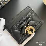 Uubags Lady Dior Freesia Card Holder Black Cannage Lambskin 10.5x8x0.5cm - 3