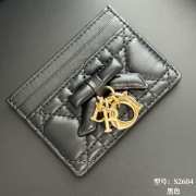 Uubags Lady Dior Freesia Card Holder Black Cannage Lambskin 10.5x8x0.5cm - 4