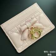Uubags Lady Dior Freesia Card Holder Pale Pink Cannage Lambskin 10.5x8x0.5cm - 4
