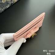 Uubags Lady Dior Freesia Card Holder Pale Pink Cannage Lambskin 10.5x8x0.5cm - 5