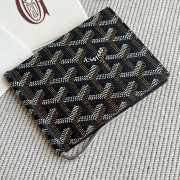 Uubags Goyard Saint-Thomas Bifold Money Clip Card Holder Goyardine Canvas Black & Tan 11x2x9cm - 1