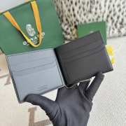 Uubags Goyard Saint-Thomas Bifold Money Clip Card Holder Goyardine Canvas Black & Tan 11x2x9cm - 4