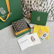 Uubags Goyard Saint-Thomas Bifold Money Clip Card Holder Goyardine Canvas Brown 11x2x9cm - 6