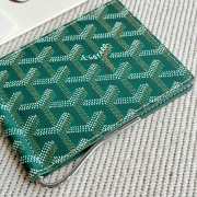 Uubags Goyard Saint-Thomas Bifold Money Clip Card Holder Goyardine Canvas Green 11x2x9cm - 6