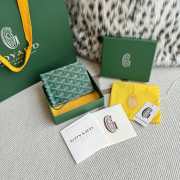 Uubags Goyard Saint-Thomas Bifold Money Clip Card Holder Goyardine Canvas Green 11x2x9cm - 2