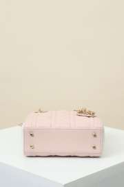 Uubags Mini Lady Dior Bag Powder Pink & White Cannage Lambskin 17x15x7cm - 3