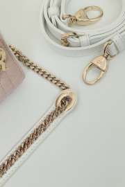 Uubags Mini Lady Dior Bag Powder Pink & White Cannage Lambskin 17x15x7cm - 5