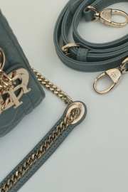 Uubags Mini Lady Dior Bag Tourmaline Blue Cannage Lambskin 17x15x7cm - 2