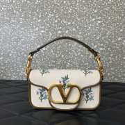 Uubags Valentino Garavani Locò Small Linen Bag With Embroidery Natural/Multicolor 20x11x5cm - 1