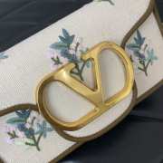 Uubags Valentino Garavani Locò Small Linen Bag With Embroidery Natural/Multicolor 20x11x5cm - 6