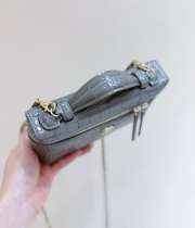 Uubags Chanel Vanity with Chain Crocodile Embossed Calfskin & Gold-Tone Metal Tourterelle Creme 17x19.5x5cm - 6