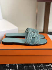 Uubags Hermes Oran sandal in blue H262201Z - 5