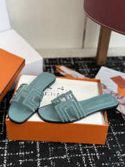 Uubags Hermes Oran sandal in blue H262201Z - 4
