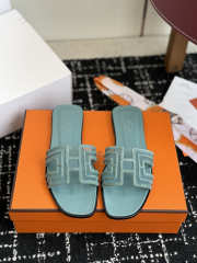 Uubags Hermes Oran sandal in blue H262201Z - 3