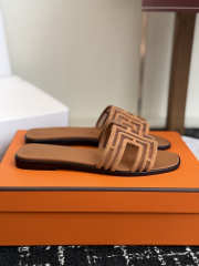 Uubags Hermes Oran sandal in brown H262201Z - 4
