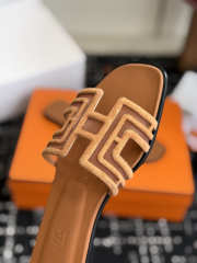 Uubags Hermes Oran sandal in brown H262201Z - 3