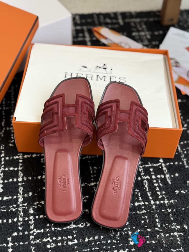 Uubags Hermes Oran sandal in rouge H262201Z - 1