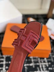 Uubags Hermes Oran sandal in rouge H262201Z - 5