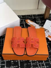 Uubags Hermes Oran sandal in orange H262201Z - 5