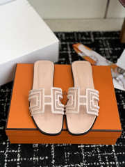 Uubags Hermes Oran sandal in beige nude H262201Z - 5
