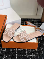 Uubags Hermes Oran sandal in beige nude H262201Z - 2