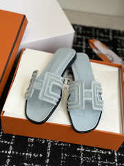 Uubags Hermes Oran sandal in light blue H262201Z - 3