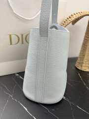 Uubags Small Dior Médaillon Bucket Bag Gris Pietro Grained Calfskin 19x18x12.5cm - 5