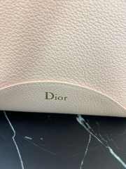 Uubags Small Dior Medaillon Bucket Bag Light Pink Grained Calfskin 19x18x12.5cm - 5