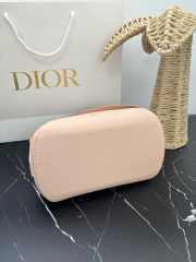 Uubags Small Dior Medaillon Bucket Bag Light Pink Grained Calfskin 19x18x12.5cm - 4