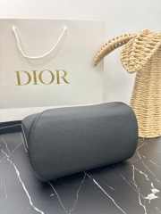 Uubags Small Dior Medaillon Bucket Bag Black Grained Calfskin 19x18x12.5cm - 4