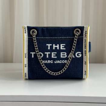 Uubags Small Marc Jacobs The denim Chain Medium Tote Bag 18x10x15cm